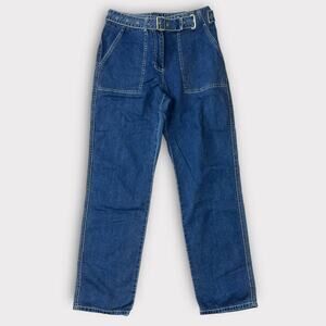 Ralph Lauren High-Rise Belted Utility Style Straight Leg Jeans Size 6